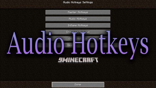 Audio Hotkeys Mod (1.19.2, 1.18.2) – Easily Tweak the Volume Thumbnail