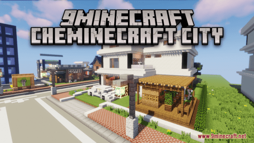 Cheminecraft City Map (1.21.1, 1.20.1) – A Beautiful Minecraft Town Thumbnail