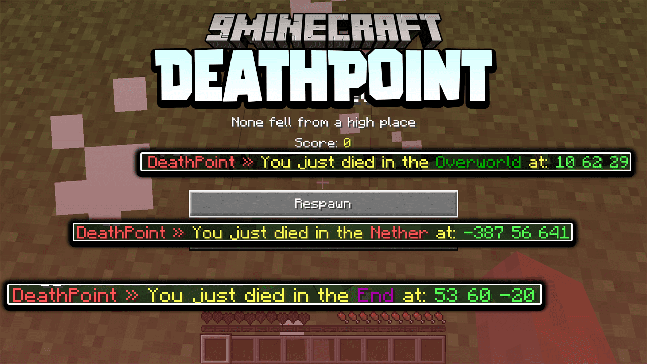 DeathPoint Data Pack (1.19.3, 1.18.2) - Death Coordinate 1