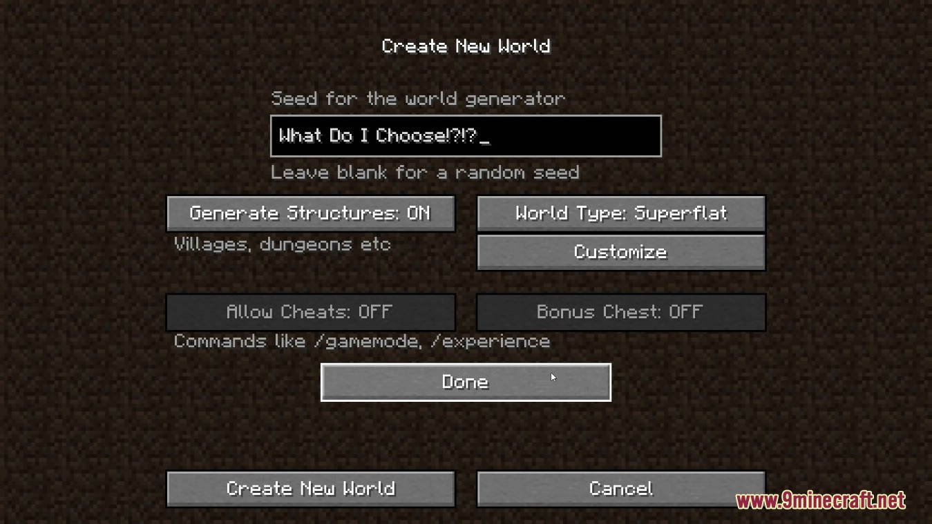 Default World Type Mod (1.20.1, 1.19.3) - Change World Type for Creating a New World 2