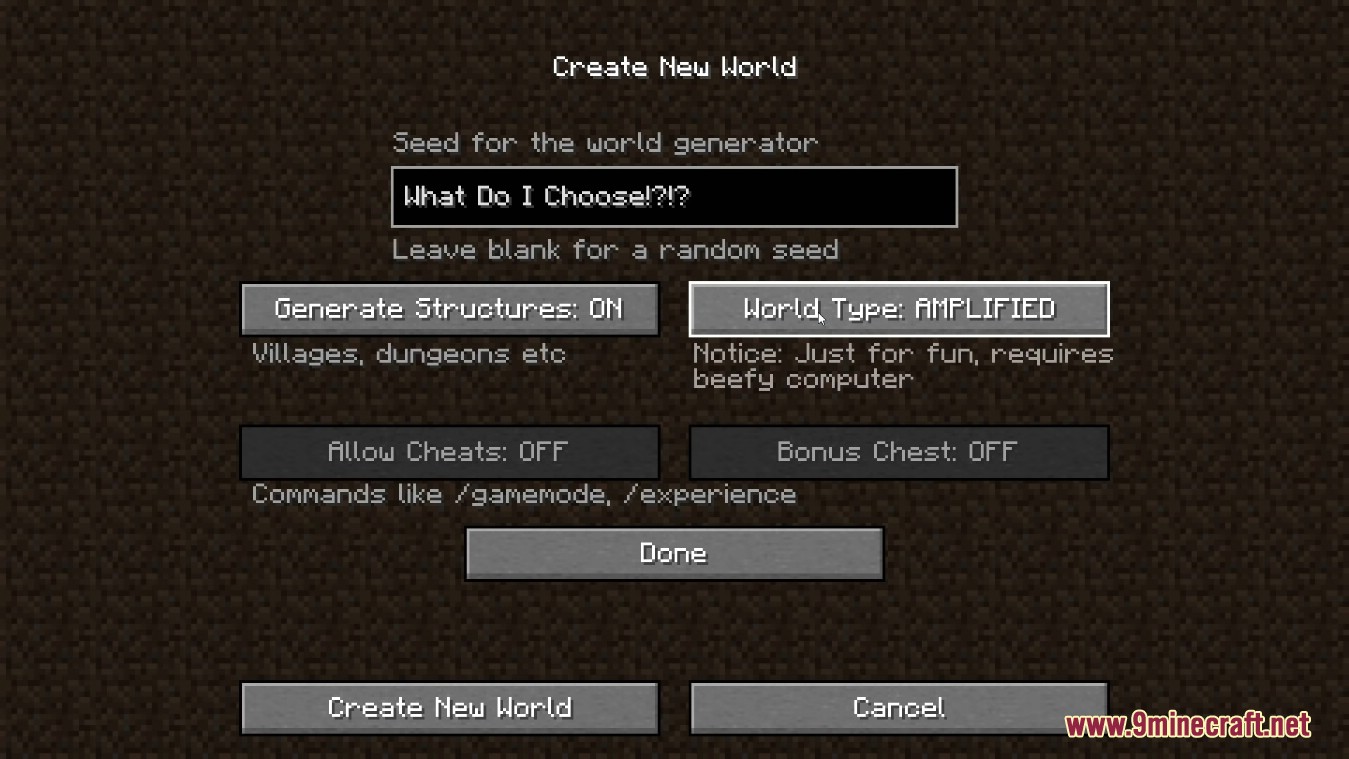Default World Type Mod (1.20.1, 1.19.3) - Change World Type for Creating a New World 3