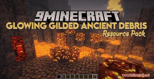 Glowing Gilded Ancient Debris Resource Pack (1.20.2, 1.19.4) – Texture Pack Thumbnail