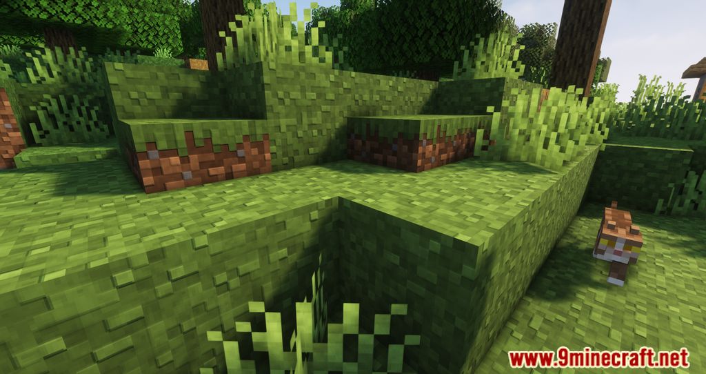 Grass Slabs Mod (1.19.2, 1.18.2) - Decorating With Different Natural Slabs, Carpets & Stairs 7