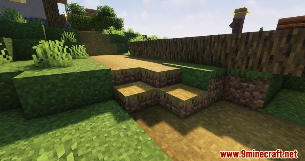 Grass Slabs Mod (1.19.2, 1.18.2) - Decorating With Different Natural Slabs, Carpets & Stairs 4