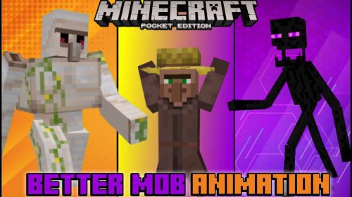 Better Mob Animations Pack (1.20, 1.19) – MCPE/Bedrock Thumbnail