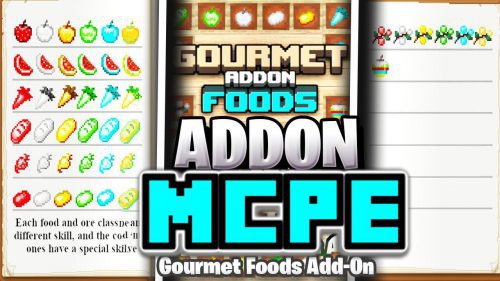 Gourmet Foods Addon (1.18, 1.17) – MCPE/Bedrock Mod Thumbnail