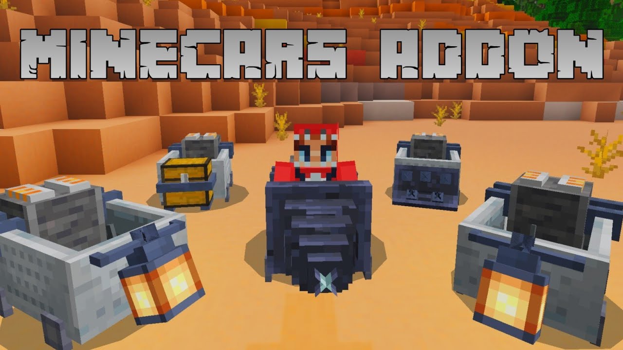 MineCars Addon (1.20, 1.19) - MCPE/Bedrock Cars Mod 1