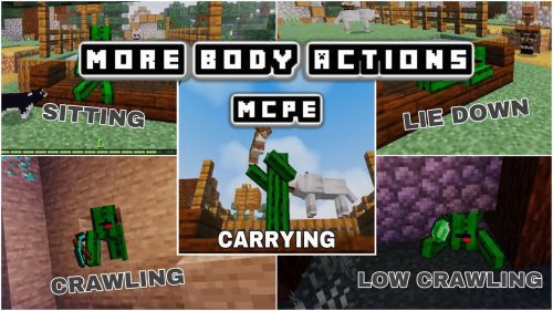 More Body Actions Addon (1.21, 1.20) – MCPE/Bedrock Mod Thumbnail