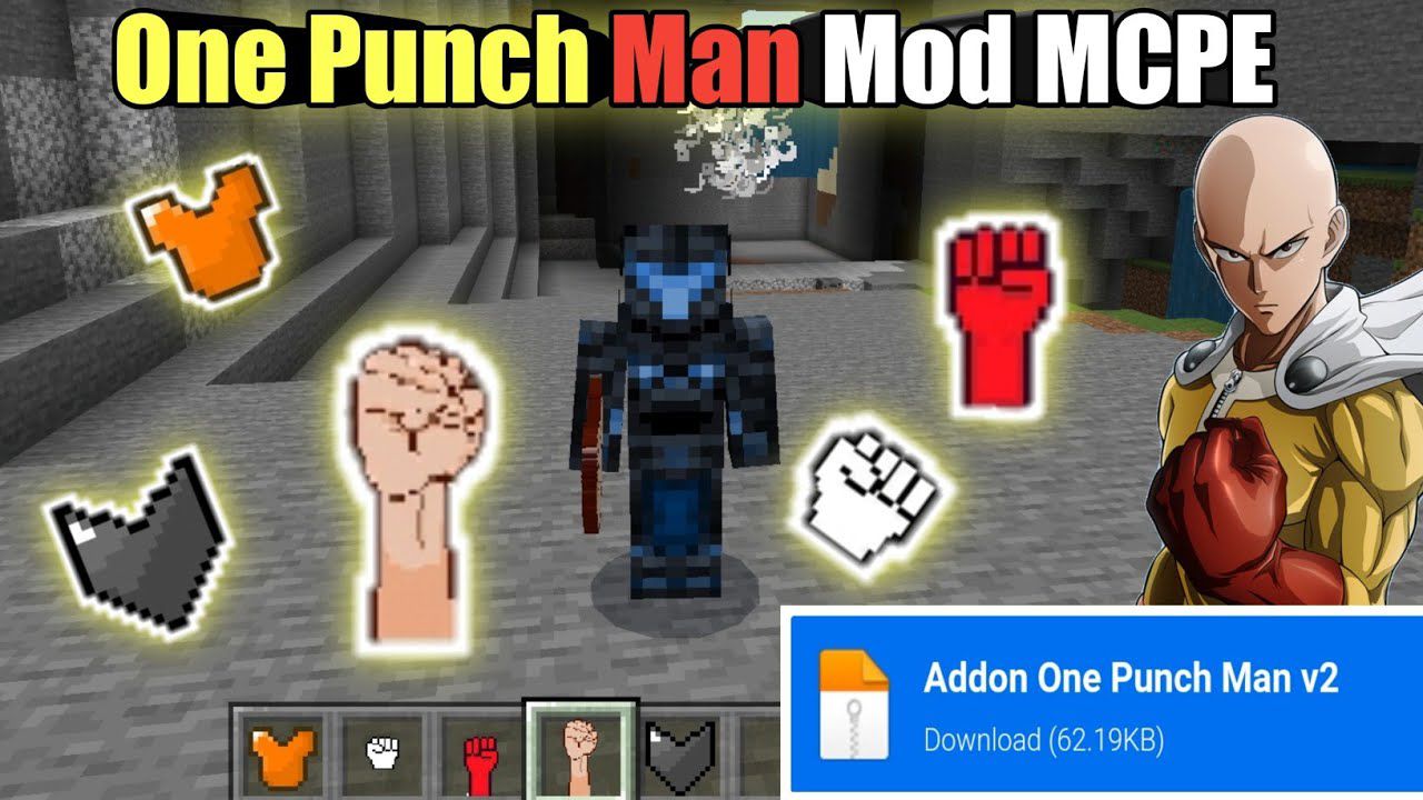 One Punch Man Addon (1.18) - Saitama, Silver Fang, Sonic... 1