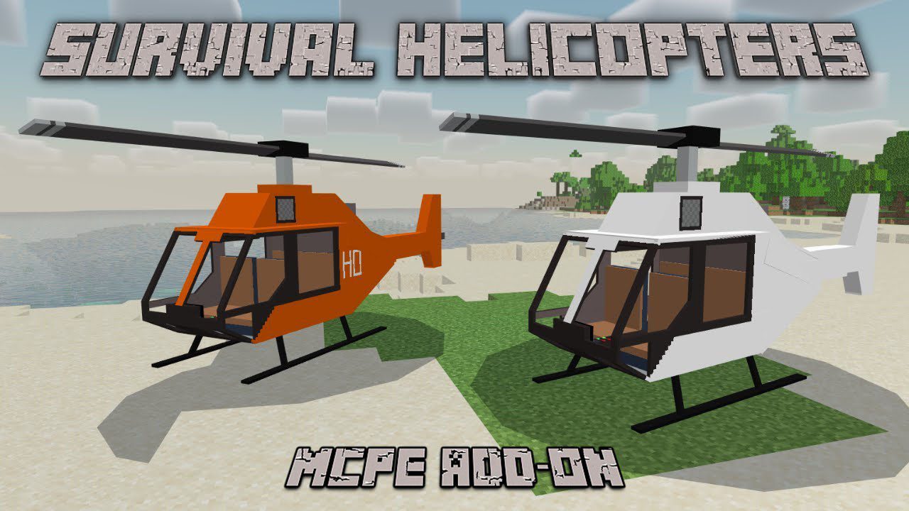 Survival Helicopters Addon (1.19, 1.18) for MCPE/Bedrock Edition 1