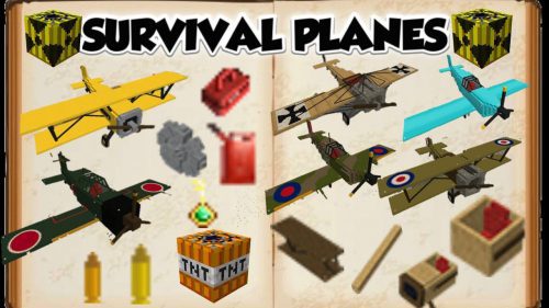 Survival Planes Addon (1.20, 1.19) – Ammo, Bomb, Fuel System Thumbnail