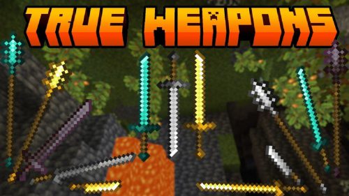 True Weapons Addon (1.21, 1.20) – Minecraft PE/Bedrock Mod Thumbnail