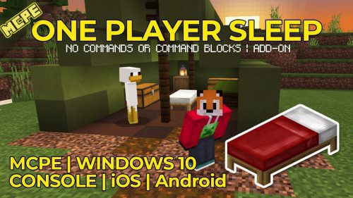 One Player Sleep Addon (1.19, 1.18) for MCPE/Bedrock Edition Thumbnail