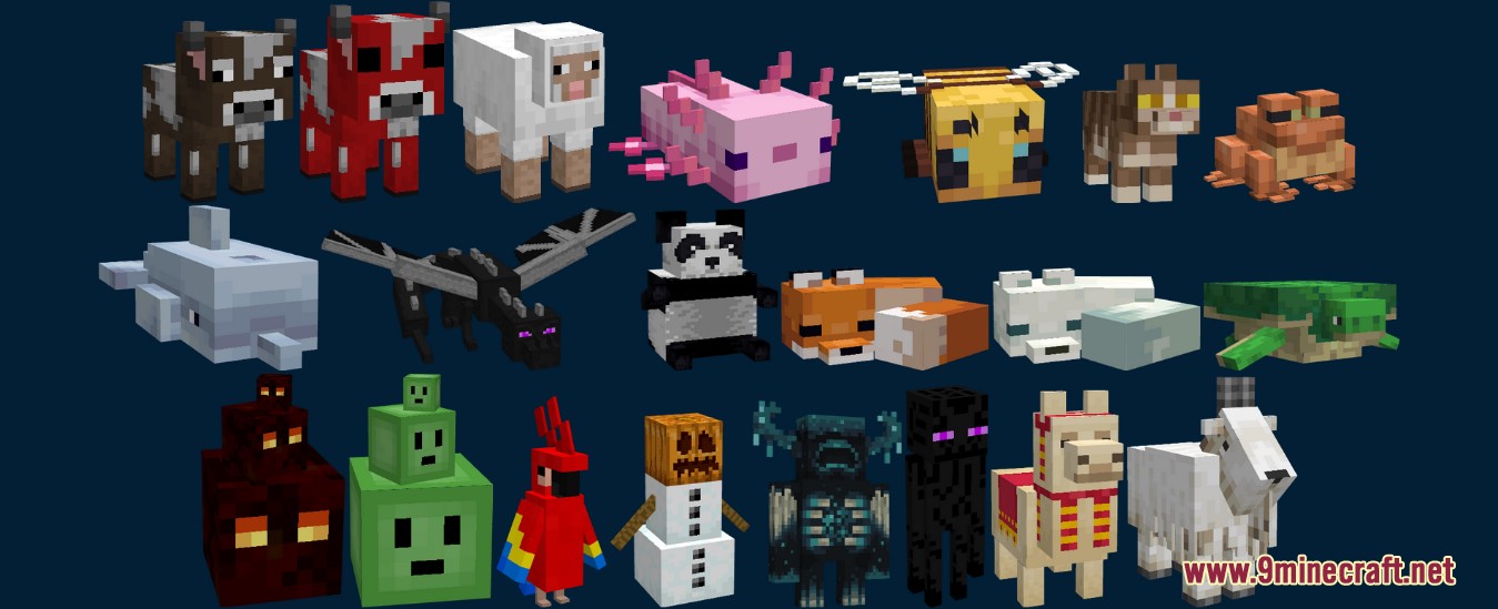 Plushie Mod (1.20.4, 1.19.4) - So Many Cute Mobs 2