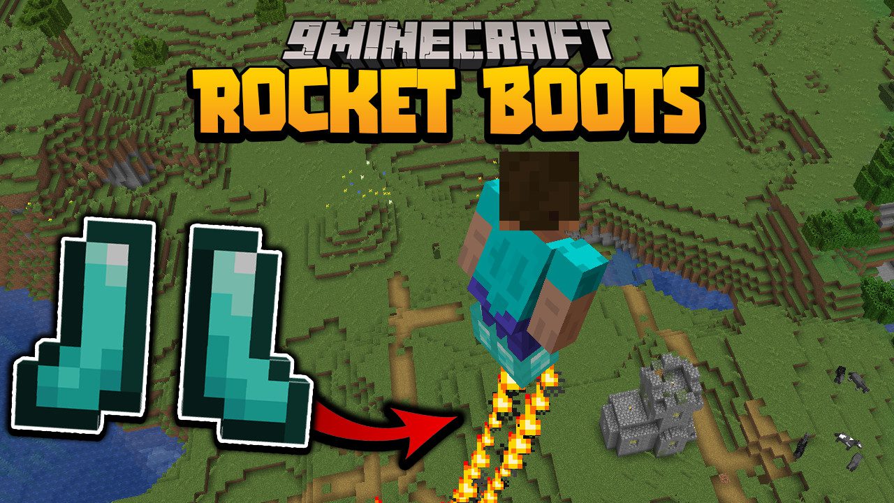 Rocket Boots Data Pack (1.19.3, 1.18.2) - Launch You into the Sky 1