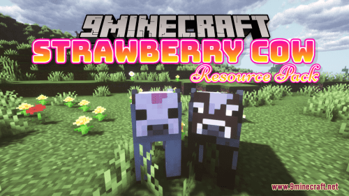 Strawberry Cow Resource Pack (1.19.4, 1.18.2) – Texture Pack Thumbnail