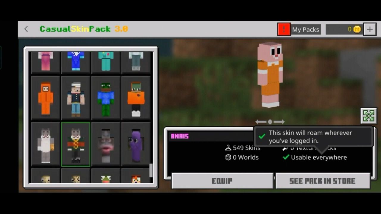 Casual Skin Pack (1.19, 1.18) - Anime, Games, Horror, Rappers Skin 12