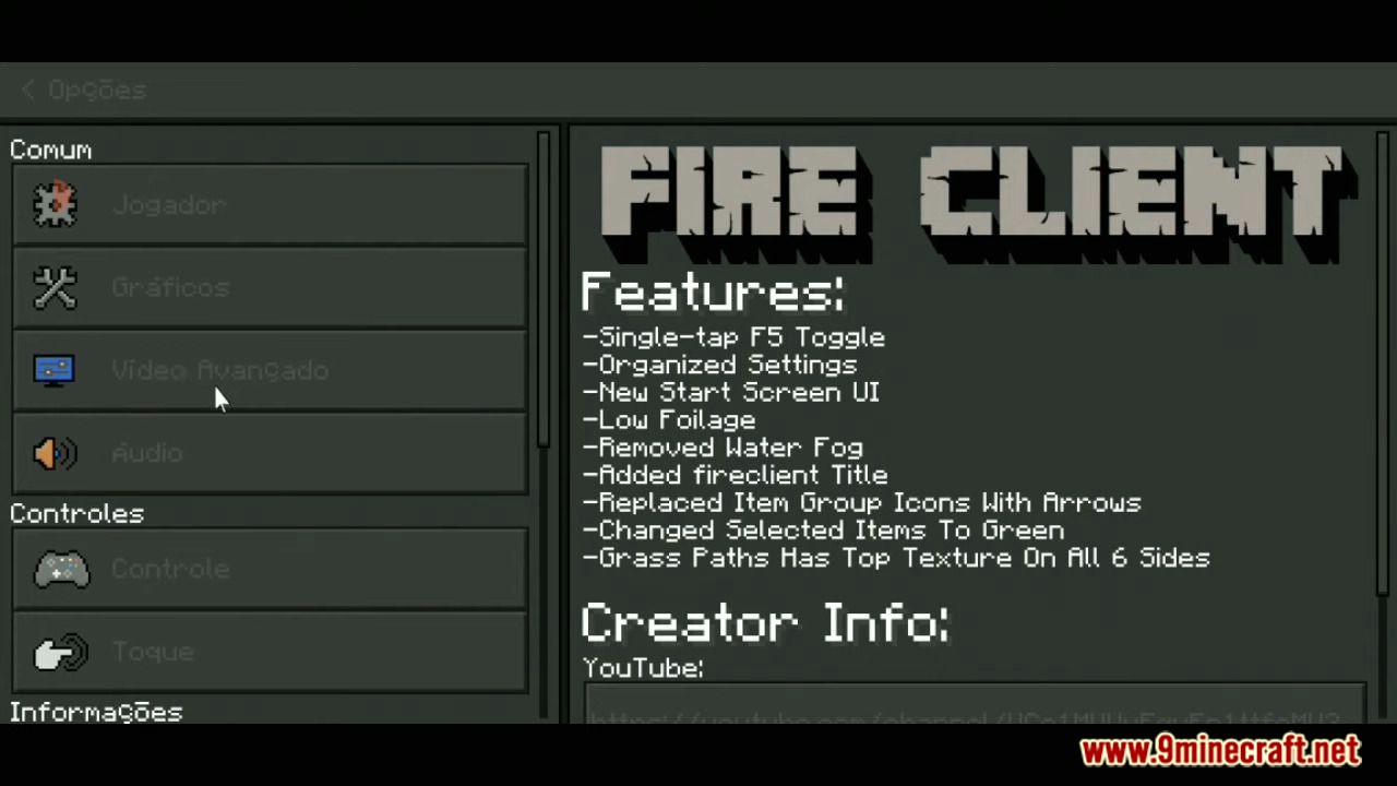 Fire Client 3.0 (1.19, 1.18) - No Particle, Full Bright, FPS Boost 4