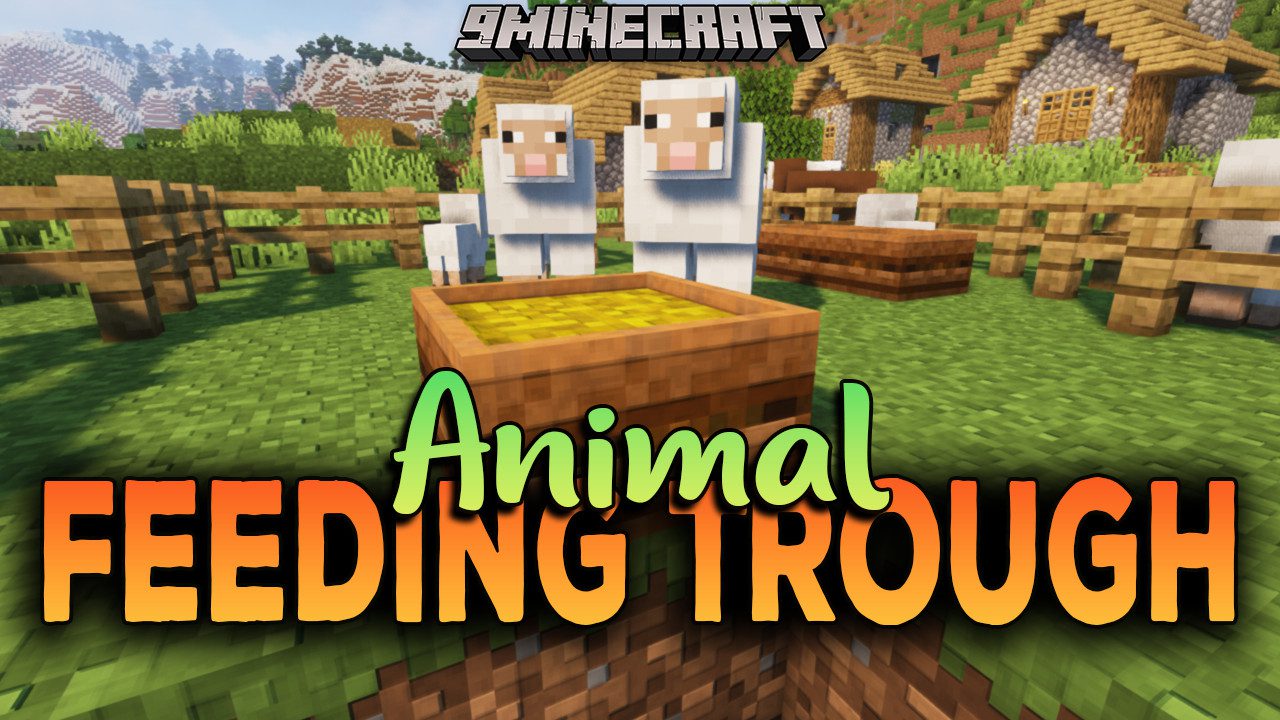 Animal Feeding Trough Mod (1.20.4, 1.19.4) - A New Item That Helps You In Feeding 1