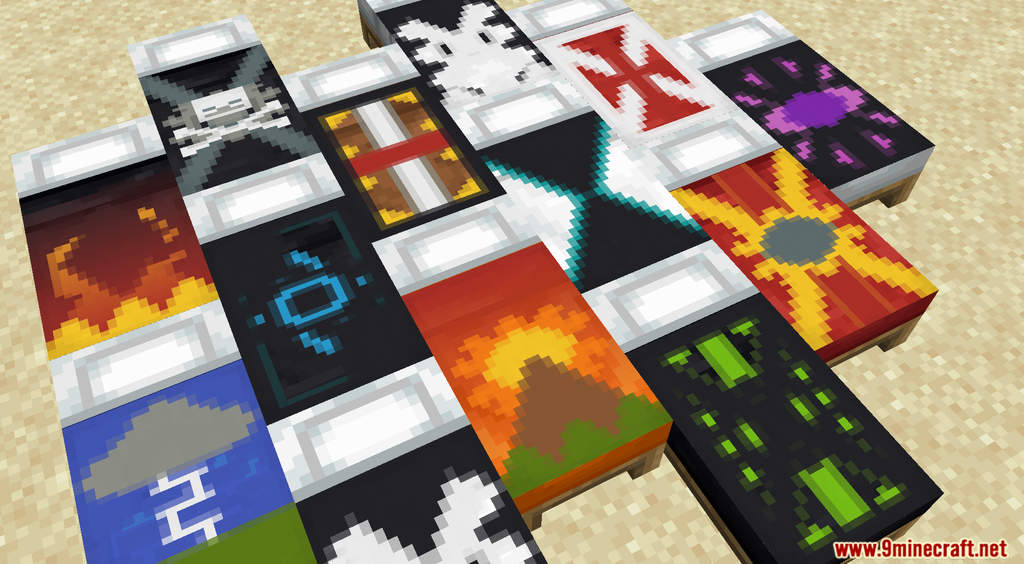 Banners On Beds Data Pack (1.20.6, 1.20.1) - Decorate Your Beds with Banners 12