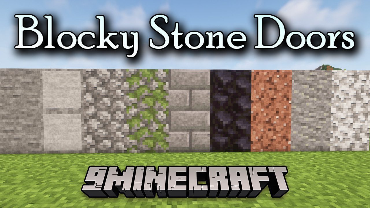 Blocky Stone Doors Mod (1.20.1, 1.19.4) – Secret Entrance 1