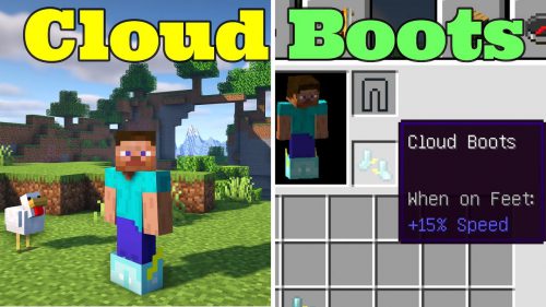 Cloud Boots Mod (1.20.2, 1.19.4) – Jump Super High Thumbnail