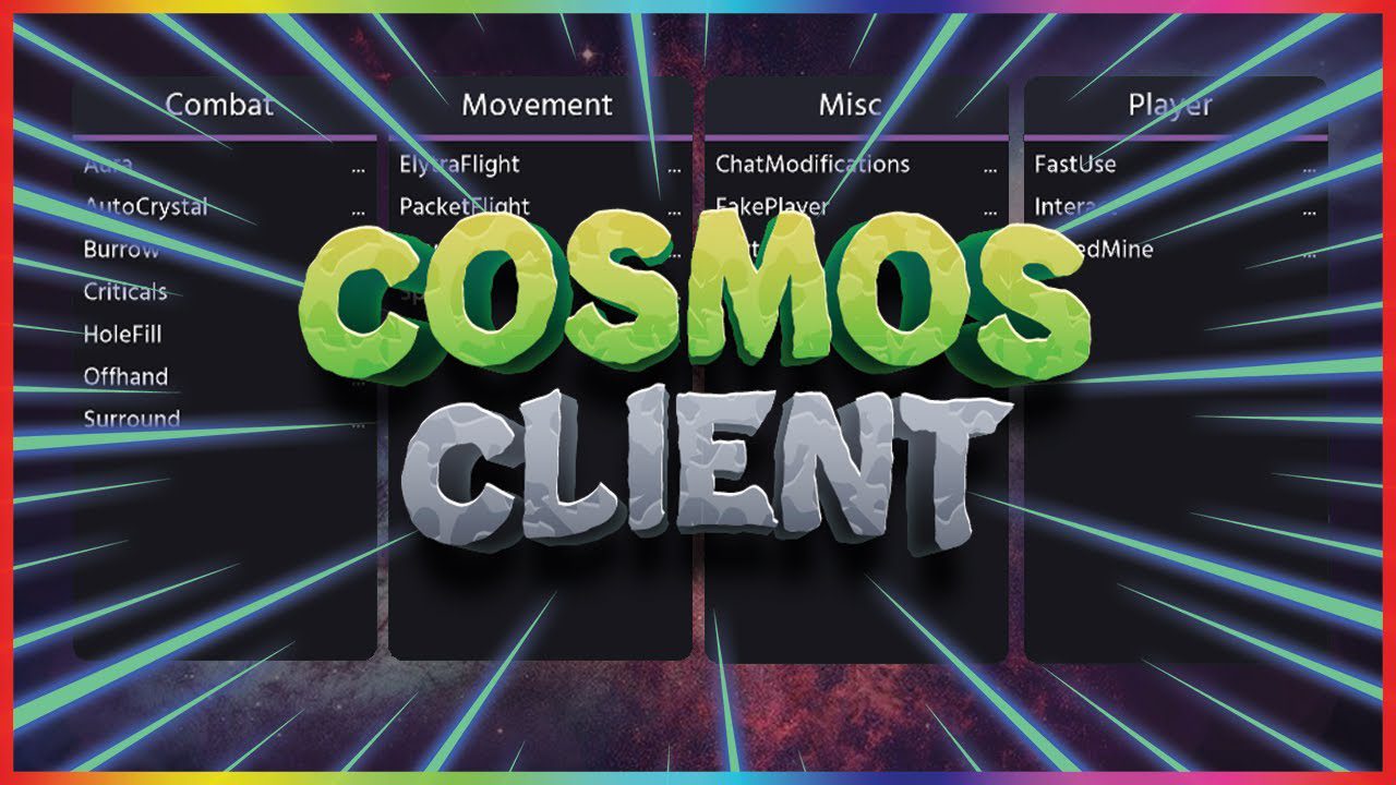 Cosmos Client Mod (1.12.2) - PvP Mod for Anarchy Servers 1