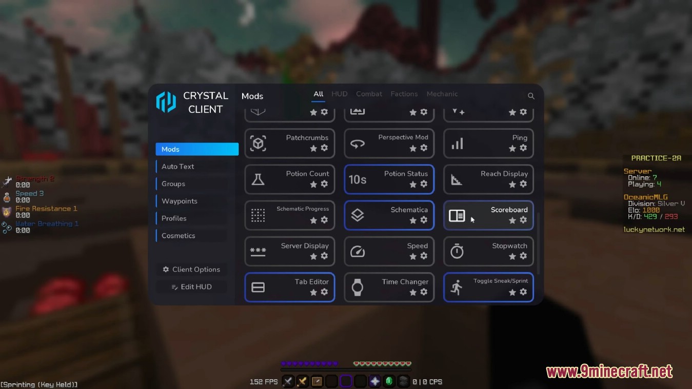 Crystal Client Mod (1.8.9) - Mega FPS Boost for Bedwars, SkyWars 6