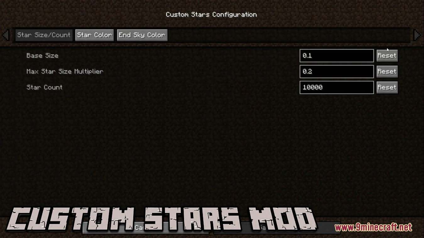 Custom Stars Mod (1.20.2, 1.19.4) - Configurable Star Size & Counts 3