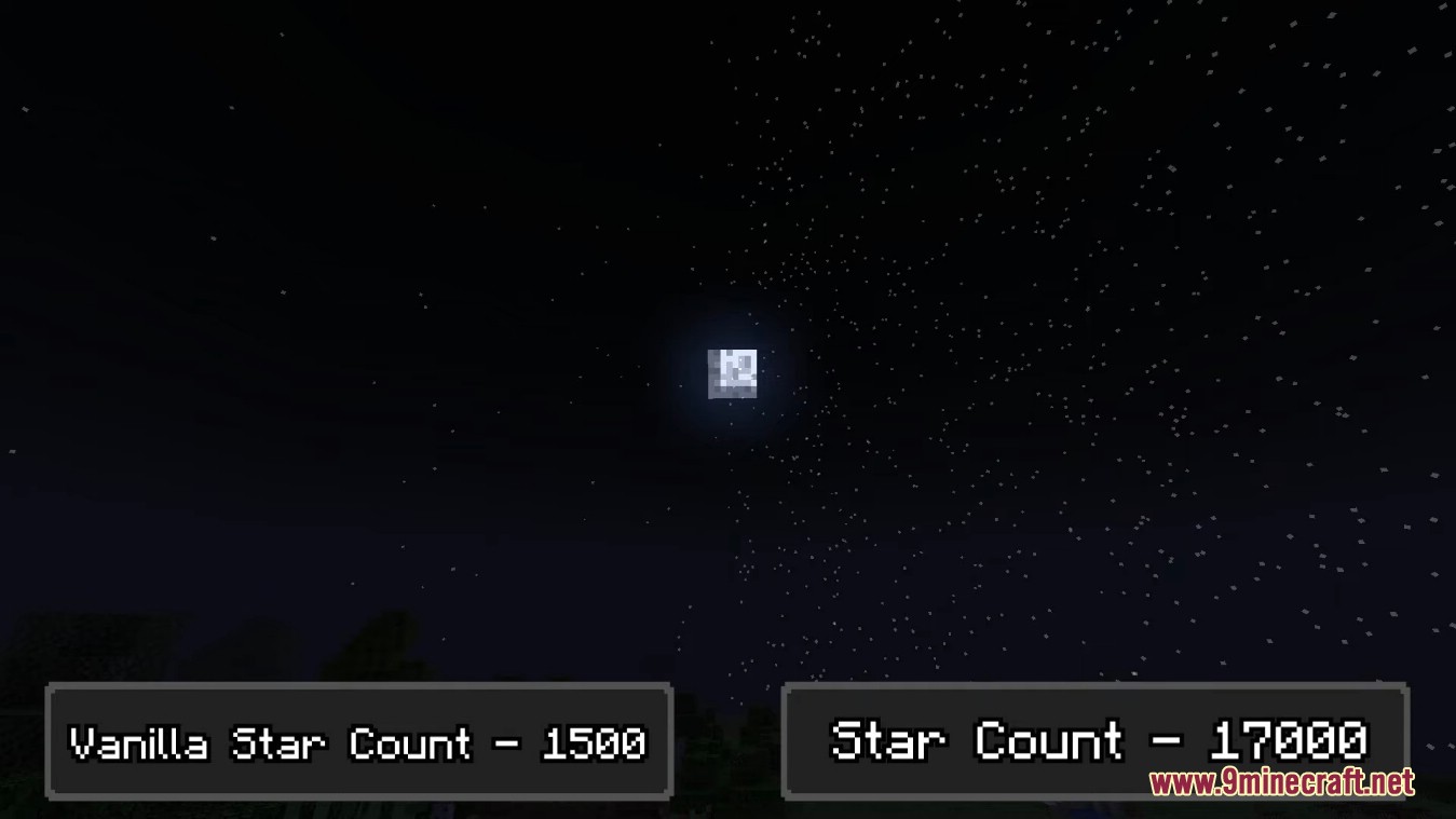 Custom Stars Mod (1.20.2, 1.19.4) - Configurable Star Size & Counts 8