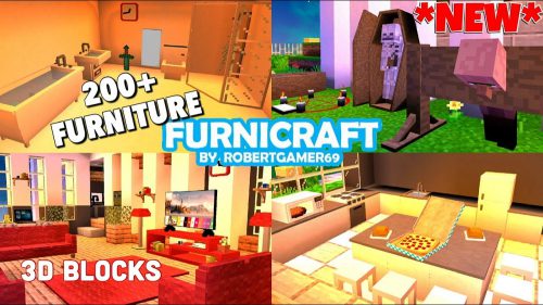 Furnicraft 3D Block Addon (1.20, 1.19) – With Simple Comes Alive Mod Thumbnail