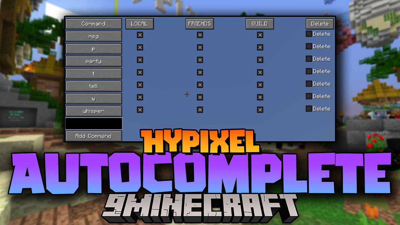 Hypixel Autocomplete Mod (1.8.9) - Type Commands Automatically 1