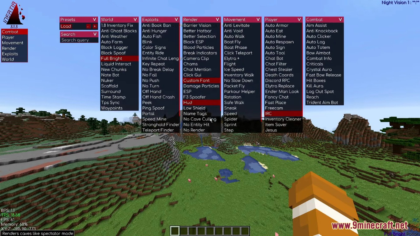 Inertia Client Mod (1.16.5, 1.12.2) - WWE Client, Free Bypass 3