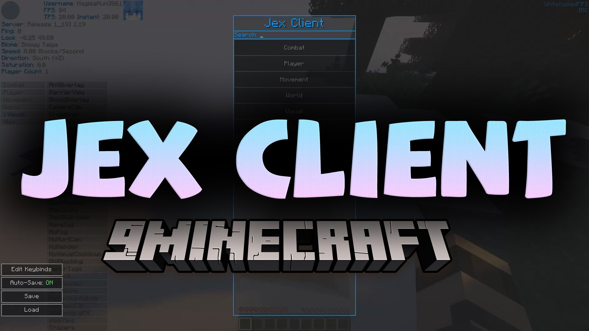 Jex Client Mod (1.19.2, 1.18.2) - Xray for Anarchy Servers 1