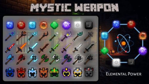 Mystic Weapon Addon (1.21, 1.20) – MCPE/Bedrock Mod Thumbnail