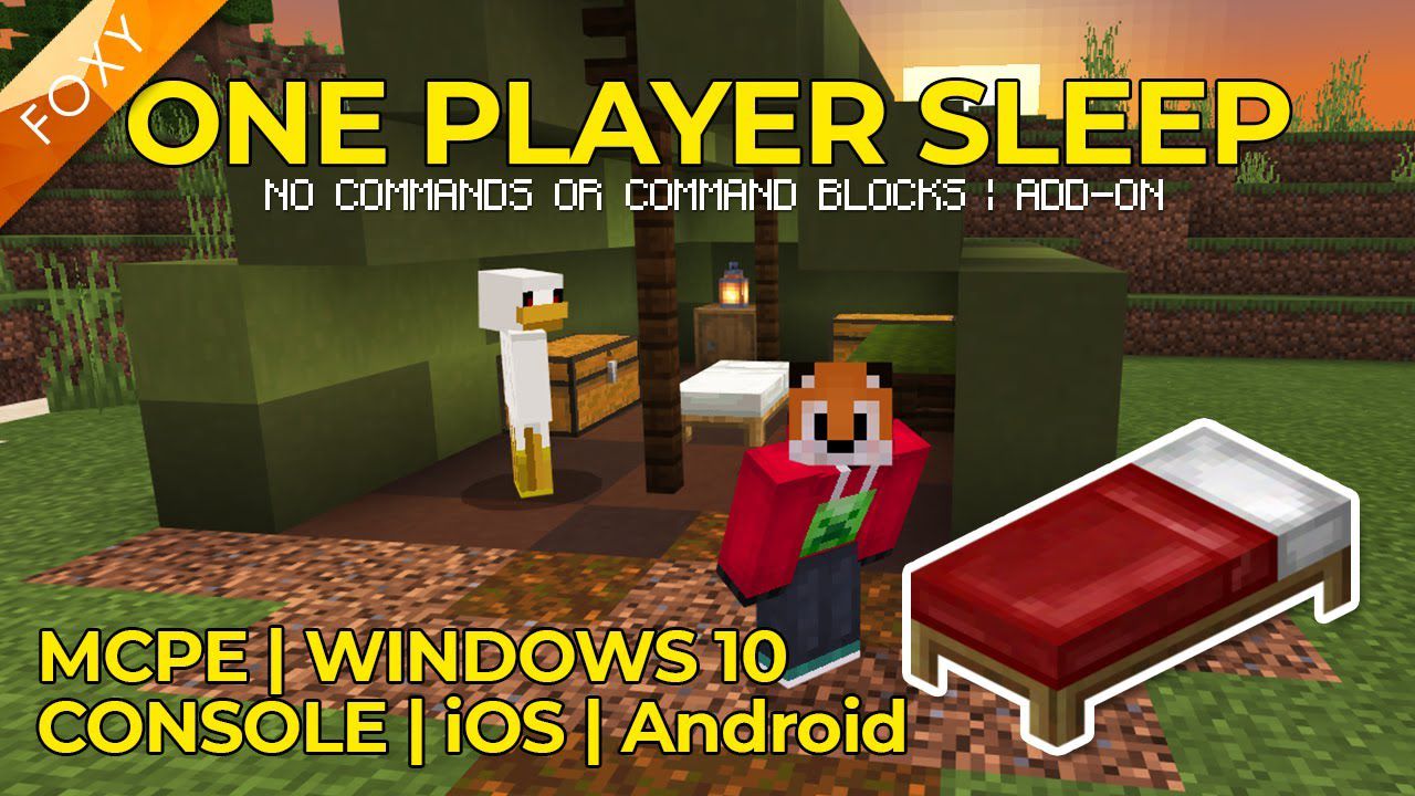 One Player Sleep Addon (1.19, 1.18) for MCPE/Bedrock Edition 1