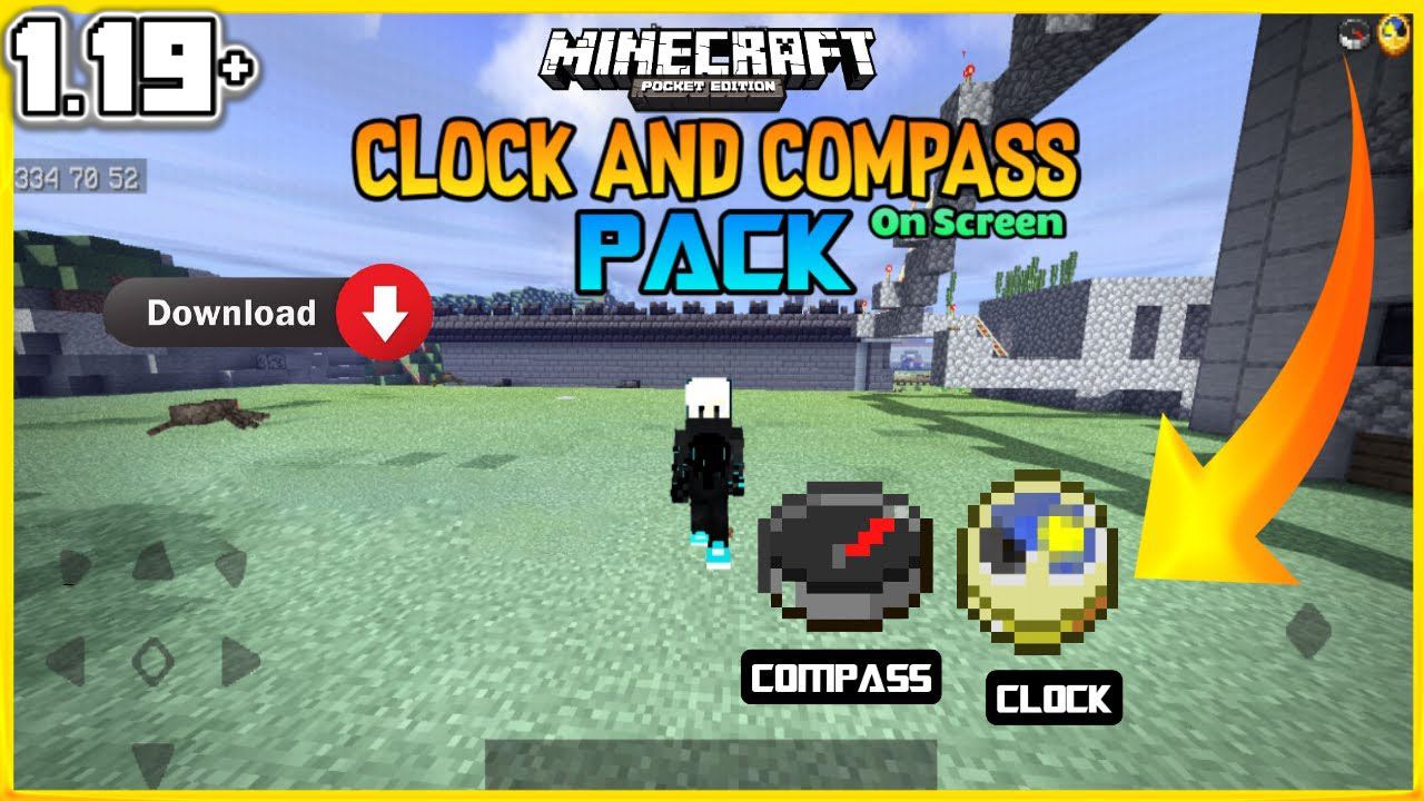 Onscreen Compass & Clock UI (1.19, 1.18) 1