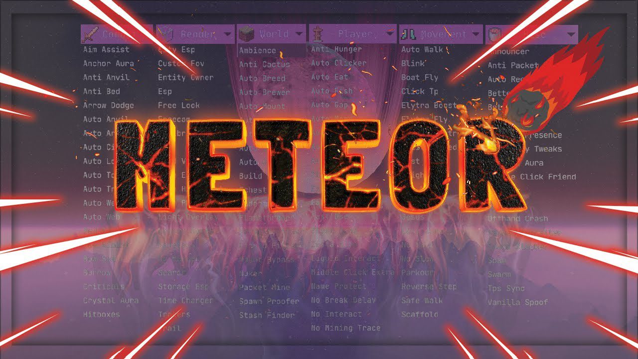 Meteor Client Mod (1.20.2, 1.19.4) - Xray, HUD, Fly 1