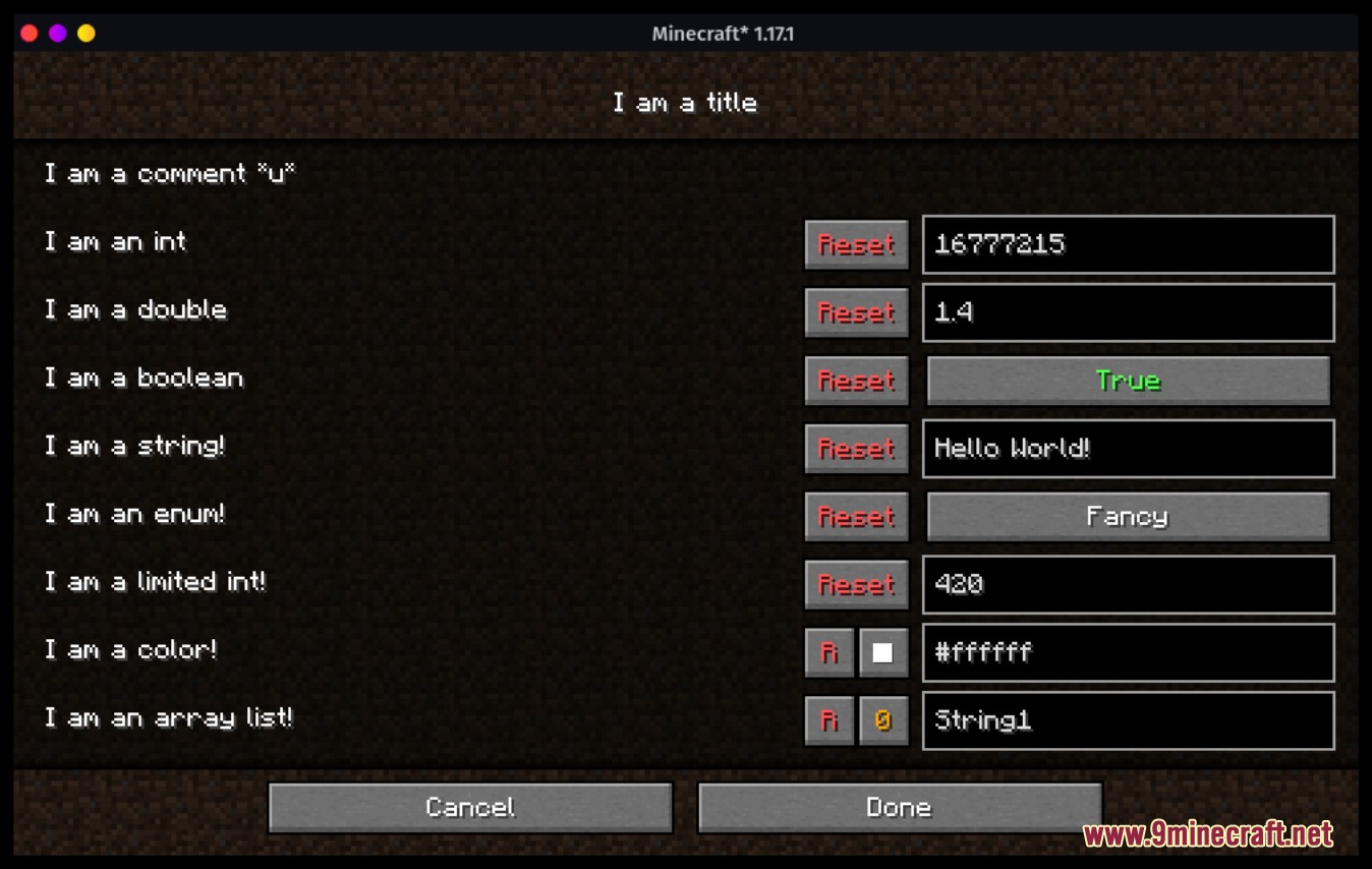 MidnightLib Mod (1.20.4, 1.19.4) - Library for TeamMidnightDust's Mods 7