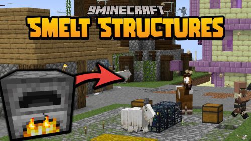 Minecraft But You Can Smelt Structures Data Pack (1.19.3, 1.18.2) – Summons Structures by Smelting Them Thumbnail