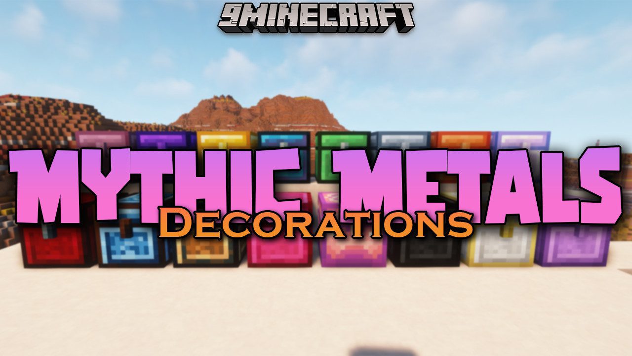 Mythic Metals Decorations Mod (1.20.4, 1.19.4) - Precious Materials That Can Be Decorated 1