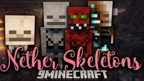 Nether Skeletons Mod (1.20.1, 1.19.4) – Malevolent Creatures within the Nether Thumbnail