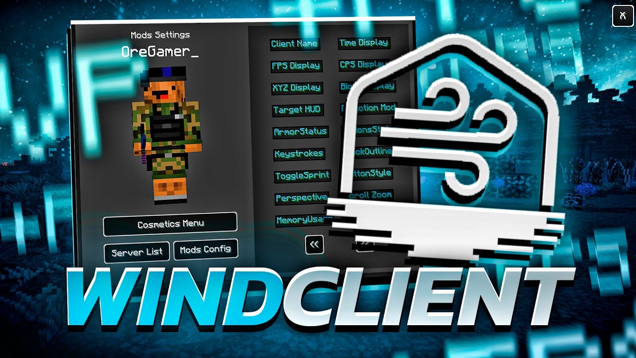 Wind Client (1.8.9) - Boost FPS, Free Cosmetics 1