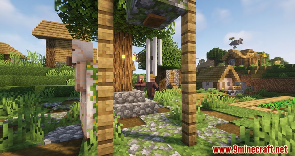 Windchimes Mod (1.20.1, 1.19.4) - Wind Chimes Swinging In Front Of The House 2