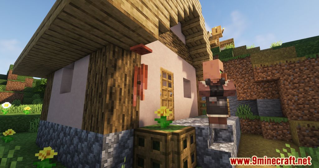 Windchimes Mod (1.20.1, 1.19.4) - Wind Chimes Swinging In Front Of The House 4