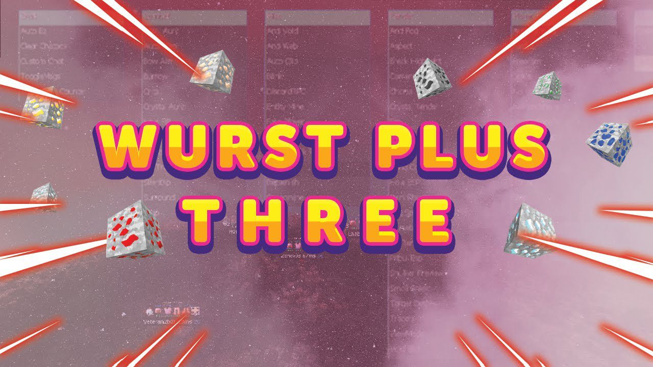 Wurst Plus Three Client Mod (1.12.2) - Crystal PvP for Anarchy Servers 1