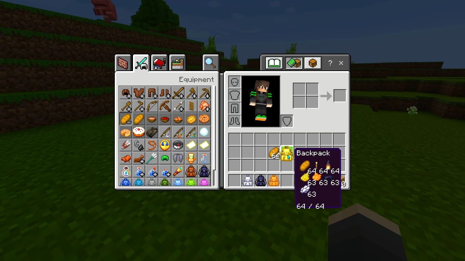 Multi Backpack Addon (1.20, 1.19) - MCPE/Bedrock Mod 19