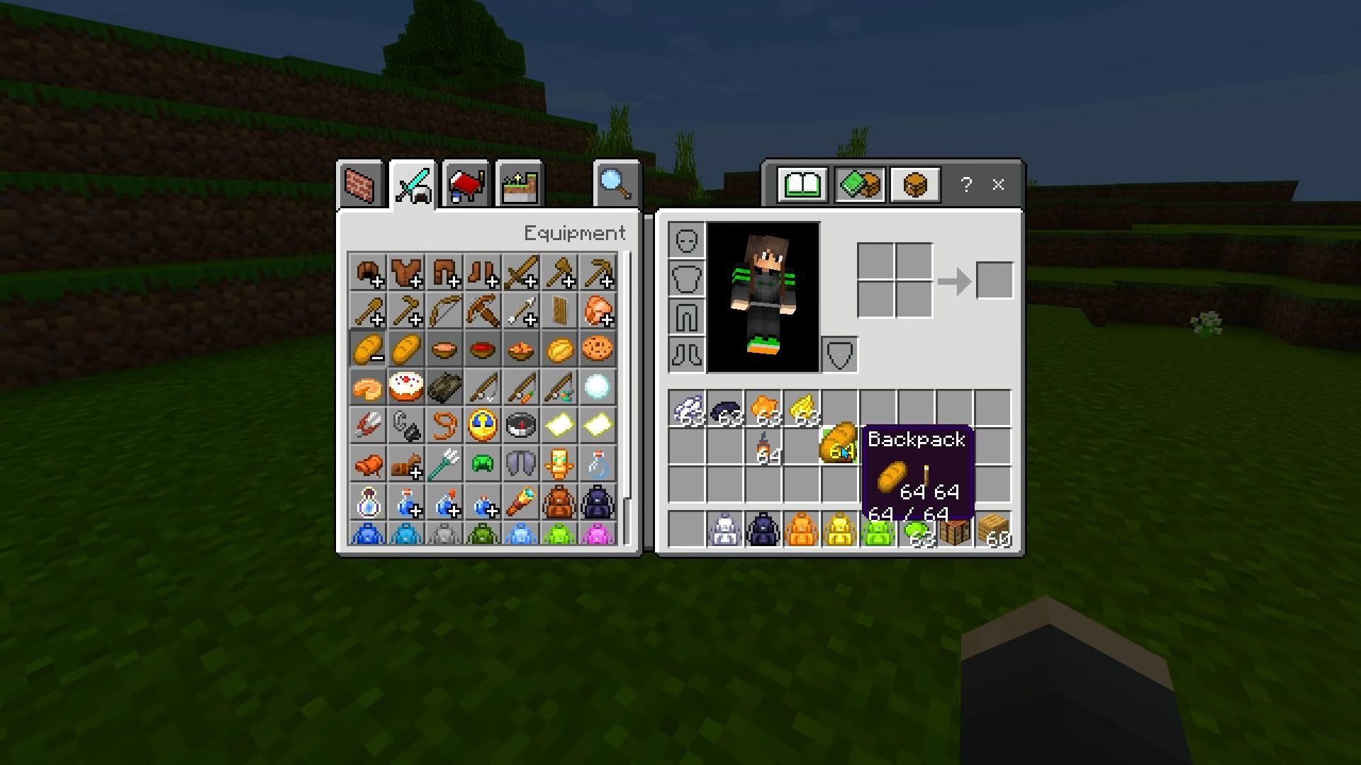 Multi Backpack Addon (1.20, 1.19) - MCPE/Bedrock Mod 20