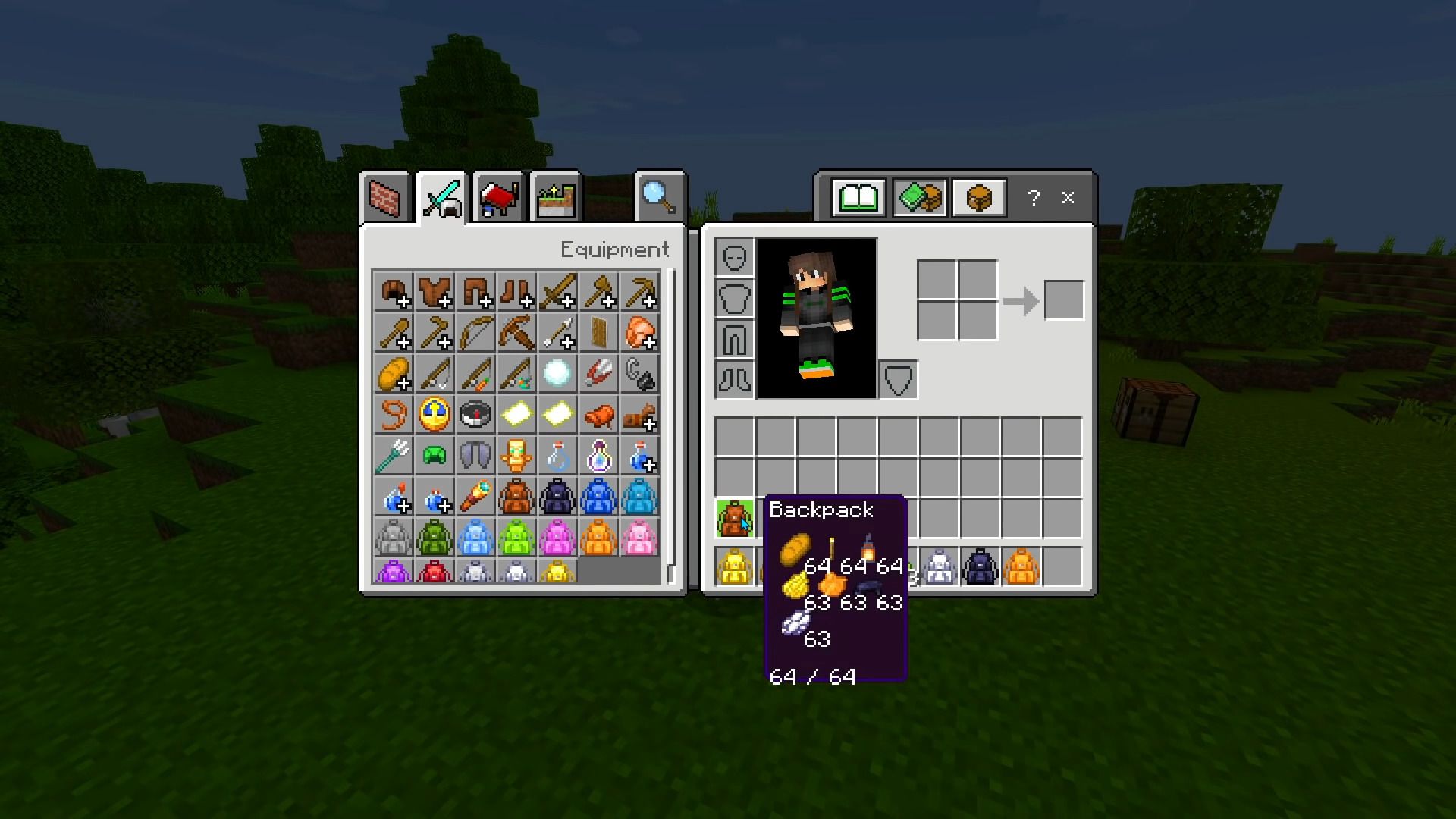 Multi Backpack Addon (1.20, 1.19) - MCPE/Bedrock Mod 21