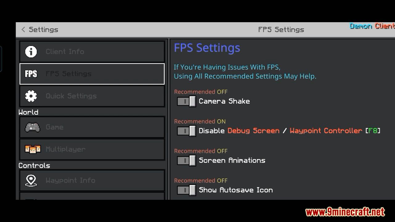 Demon Client (1.19, 1.18) - Advanced X-Ray, Invisilbe Player Viewer, FPS Boost 6